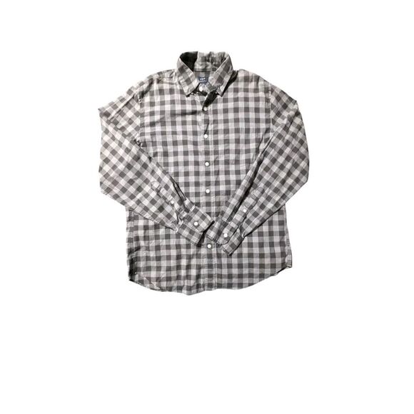 J. Crew Other - J. CREW Heathered Cotton Button Up Shirt‎ Size Medium Gray